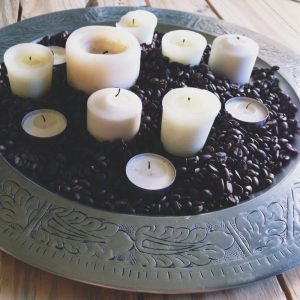 Coffee Bean Candle Centerpiece