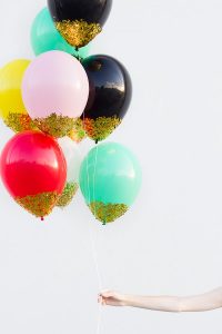 Confetti Dipped Balloons