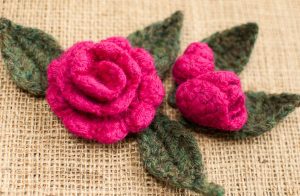 Crochet Christmas Rose Pattern