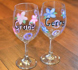 DIY Painted Wine Glasses