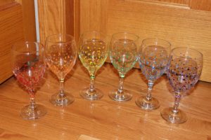 Hand Painted Wine Glasses