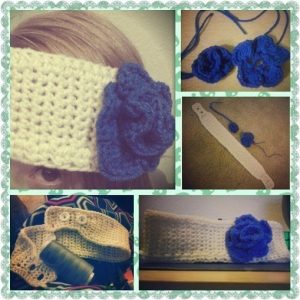 Knit Headband with Button