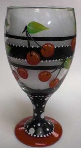 Painted Wine Glasses Bake