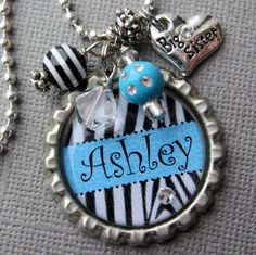 Personalized Bottle Cap Necklace Name