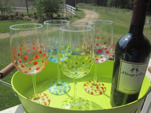 Personalized Painted Wine Glasses