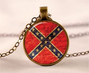 Rebel Flag Bottle Cap Necklace