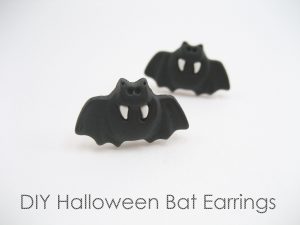 Black Button Earrings