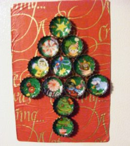 Bottle Cap Magnets Christmas