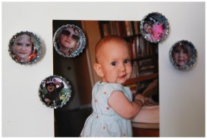 Bottle Cap Photo Magnets