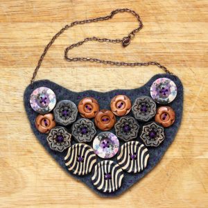 Button Bib Necklace