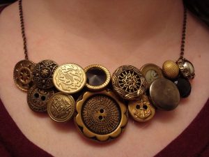 Button Cluster Necklace