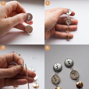 Button Dangle Earrings
