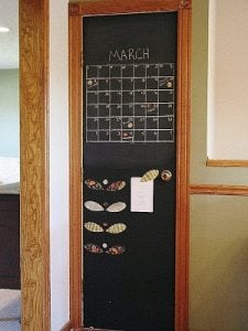 Chalkboard Calendar Door