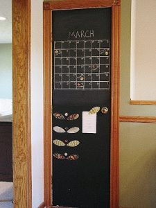 Chalkboard Calendar Door