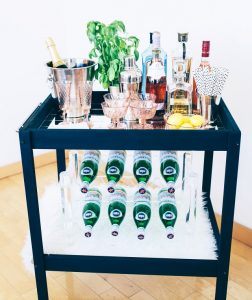 DIY Bar Cart Changing Table