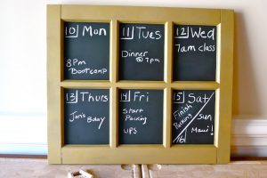 DIY Chalkboard Calendar