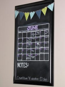 Hanging Chalkboard Calendar
