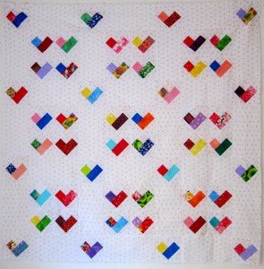 Jelly Roll Heart Quilt Pattern