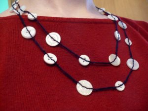Knotted Button Necklace