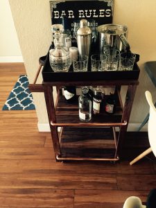 Mid Century Bar Cart