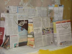 Newspaper Bags Craft
