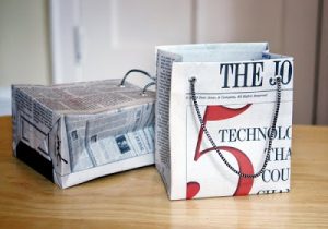 Newspaper Shopping Bags