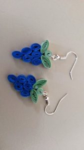 Quilling Earrings Grapes