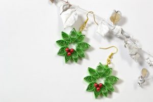 Quilling Earrings for Christmas