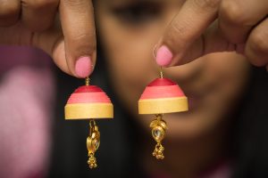 Quilling Jhumka Earrings