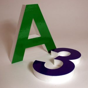 Styrofoam Letter and Number