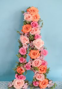 Styrofoam Letter with Flowers