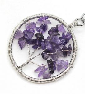 Wire Wrapped Amethyst Pendant