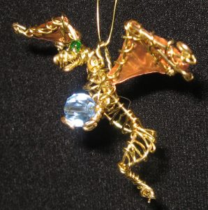 Wire Wrapped Dragon Pendant