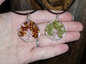 Wire Wrapped Tree Pendants