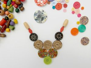 Wooden Button Necklace
