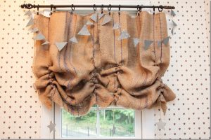 Burlap Balloon Valance