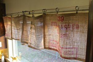 Burlap Valance Curtain