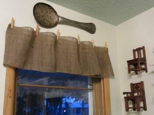 Burlap Window Valance