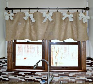 Burlap Window Valance