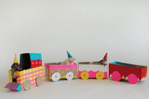 Cardboard Box Train Craft