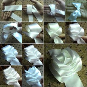 How to Make a Ribbon Rose Step by Step