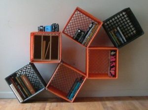 Milk Crate Shelves