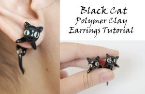 Polymer Clay Cat Earrings