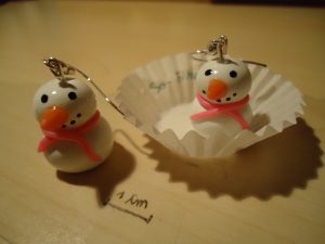 Polymer Clay Snowman Earrings