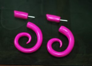 Polymer Clay Spiral Earrings