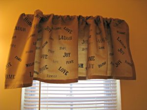 Printed Burlap Valance