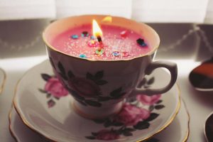 Teacup Birthday Candle