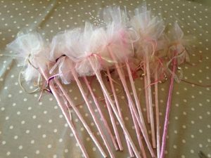 Tulle Pom Pom Fairy Wands