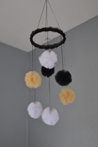 Tulle Pom Pom Mobile