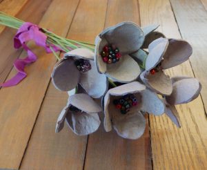 Egg Carton Flower Bouquet